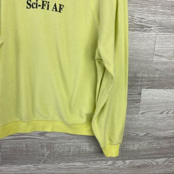 Wild Fox Sci-fi Yellow Long Sleeve sweater Rare - Picture 6 of 9